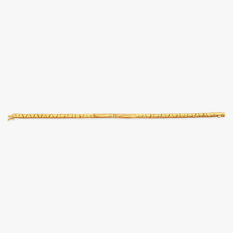 Textured Tubular Gold Bracelet for Men