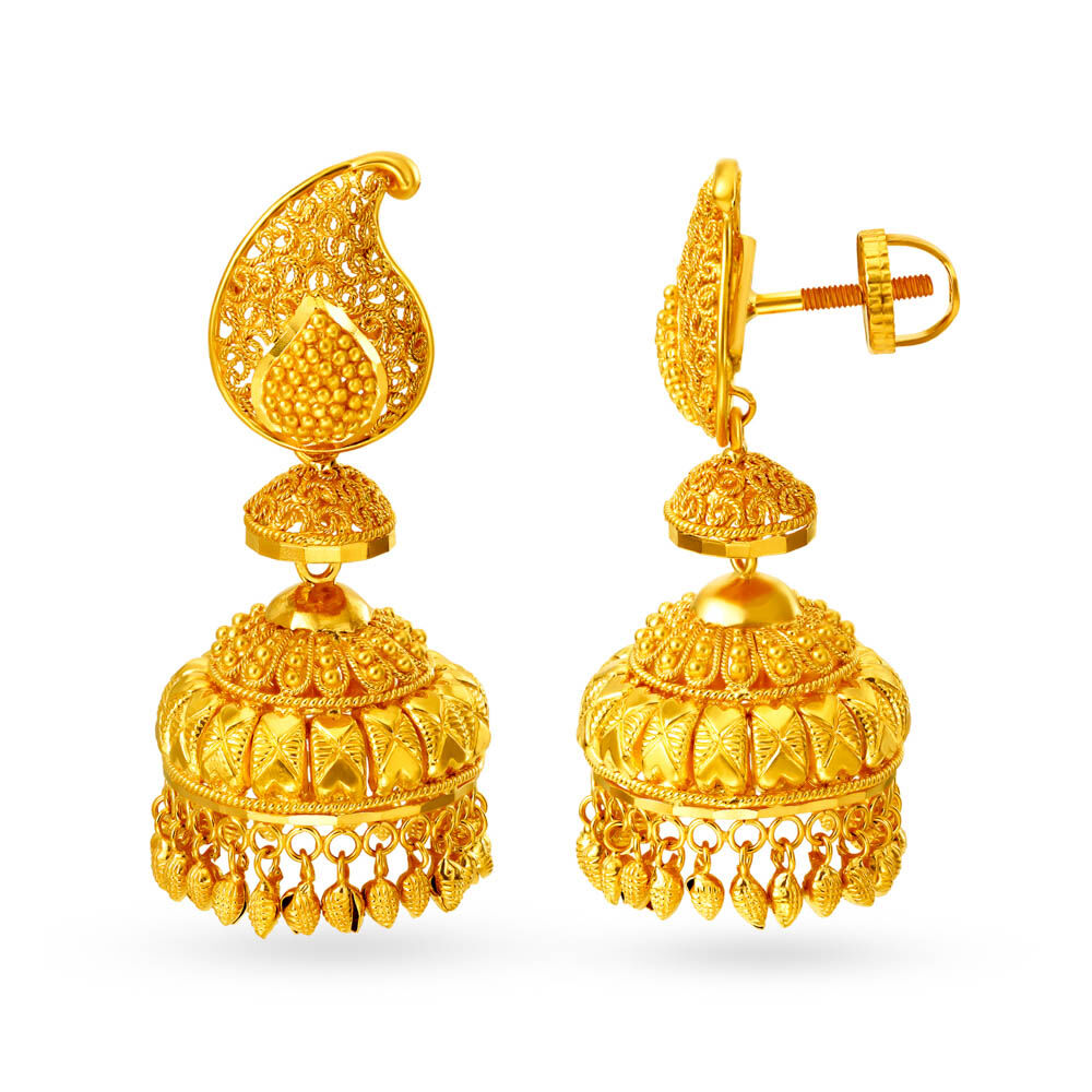 Pure hotsell gold jhumki