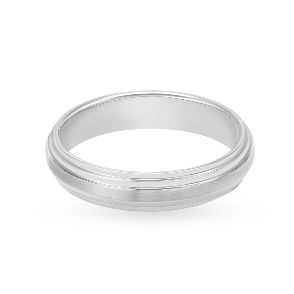 Artistic Tiered Platinum Ring for Men
