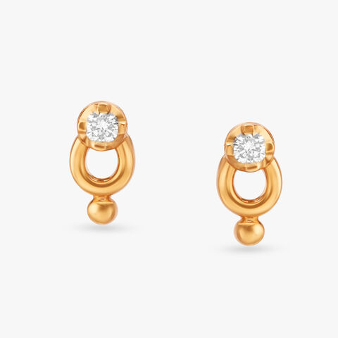 Sparkling Diamond Stud Earrings