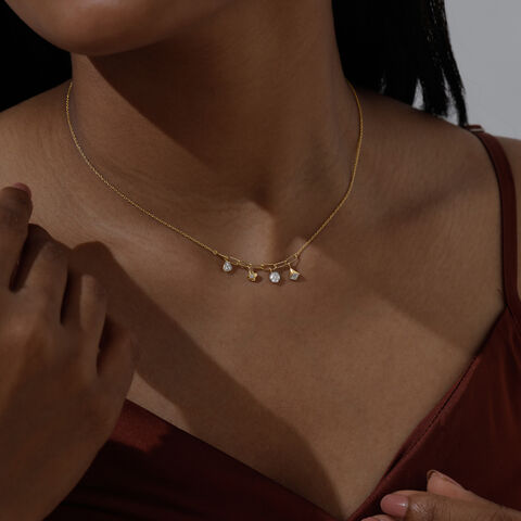 Playful Balance Diamond Necklace