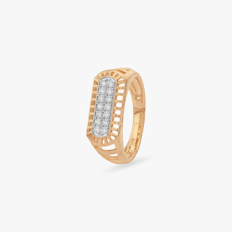 Bold Frame Diamond Ring For Men