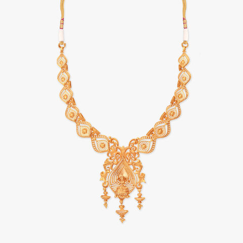 Aaradhyas Aura Gold Necklace set