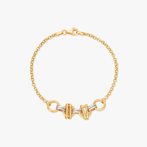 Sculpted Links Gold Bracelet