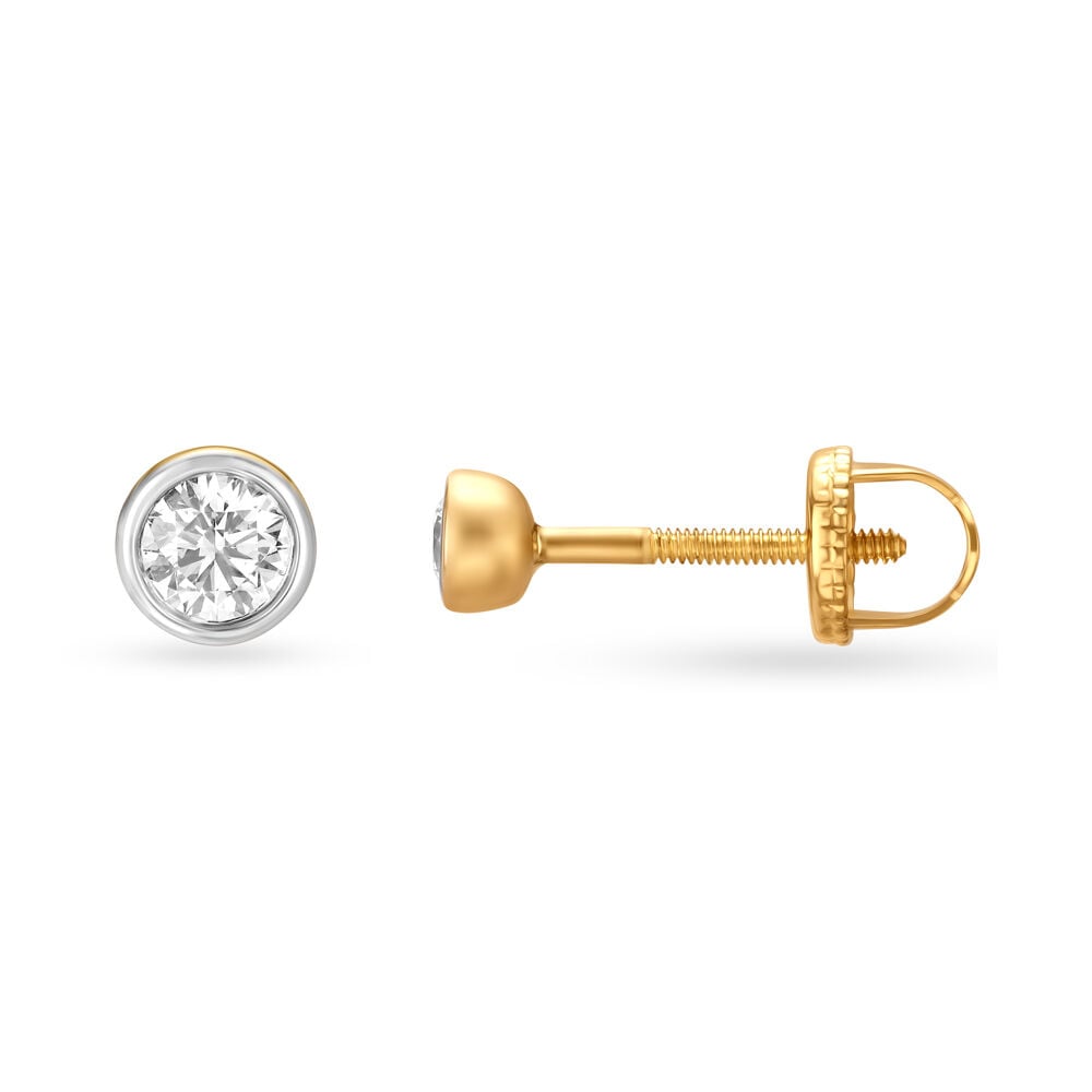 10kt Yellow Gold Men's Diamond Lion Face Stud Earrings – Splendid Jewellery