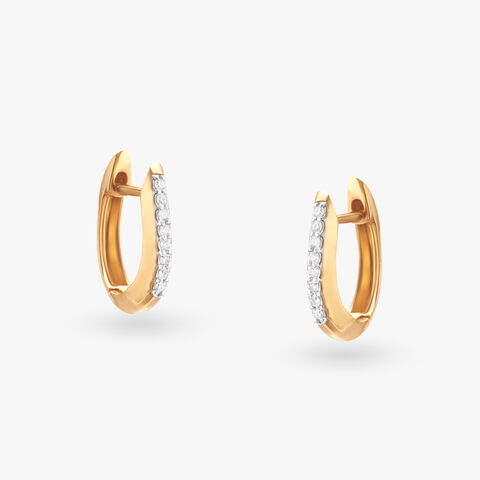 Chic Diamond Hoop Earrings