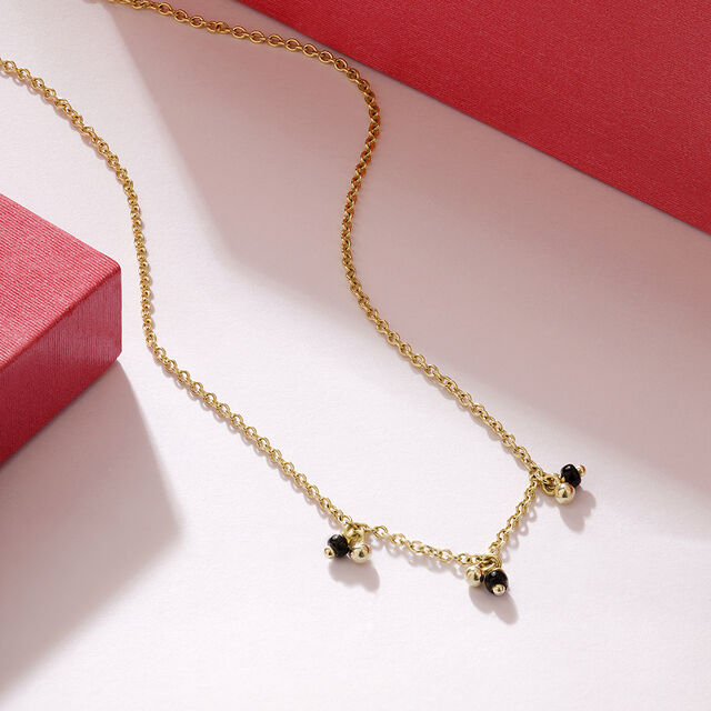 Mia Sutra DIY with Black Bunch Beads Multiple Stacking Charm Chain,,hi-res image number null