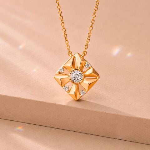 Prism Star Diamond Pendant with Chain