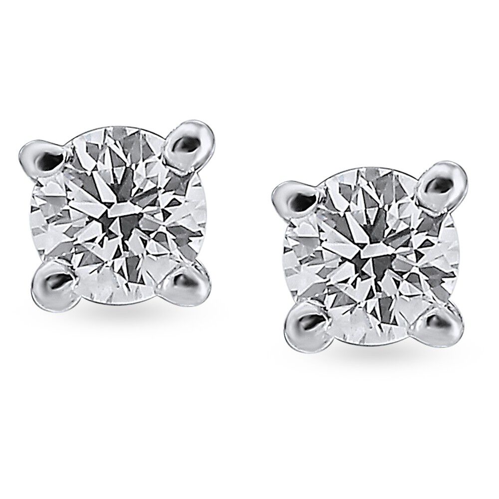 Subtle Diamond Single Stone Stud Earrings for Kids