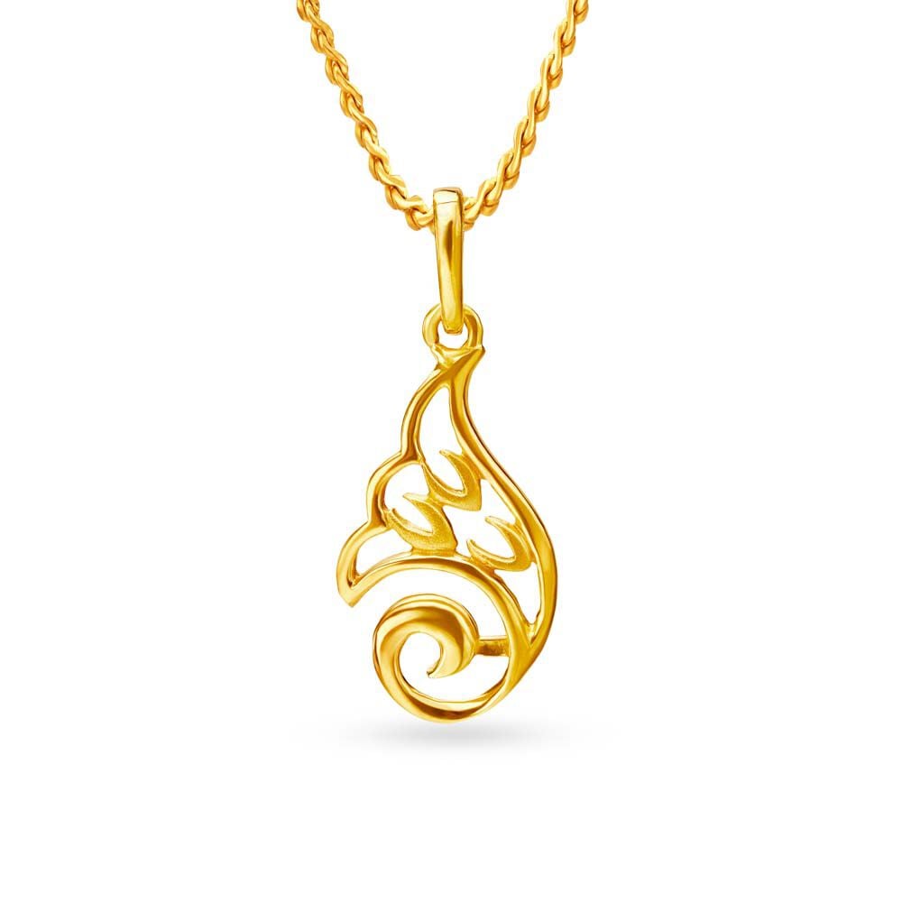 Gold pendant for girl tanishq outlet