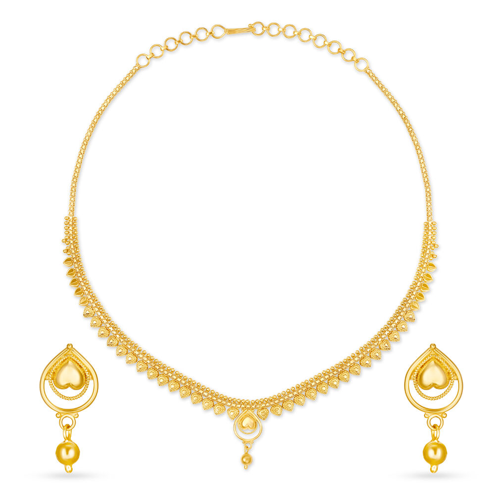Tanishq light weight gold set sale