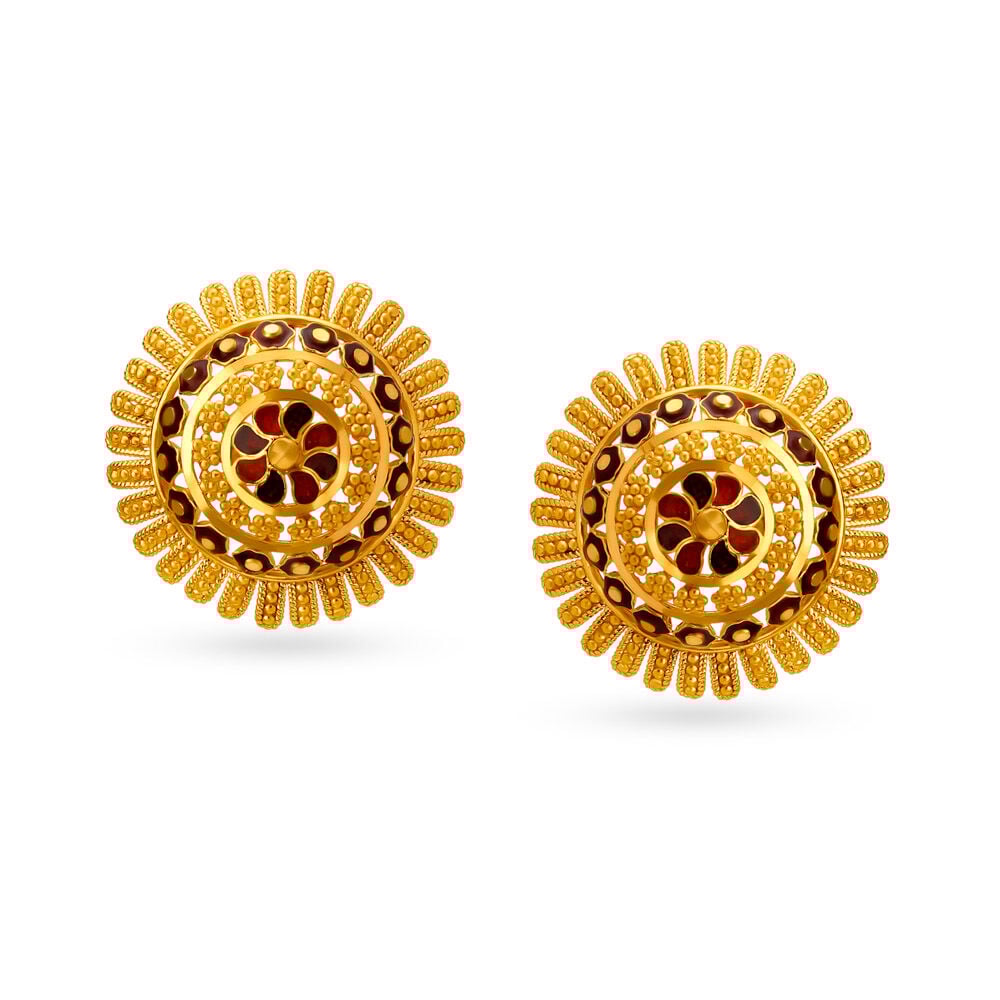 Tanishq gold outlet studs