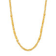 Bead Work And Spiral Motif Gold Chain For Men,,hi-res image number null