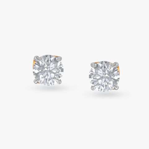 Celestial Radiance Celeste Solitaire Stud Earrings