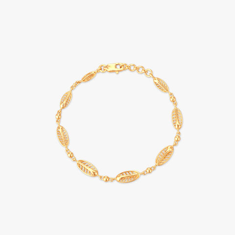 Leaf Link Gold Bracelet