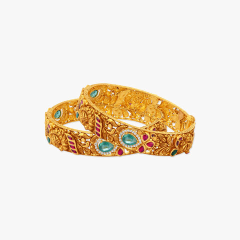 Palace Garden Gold Bangles