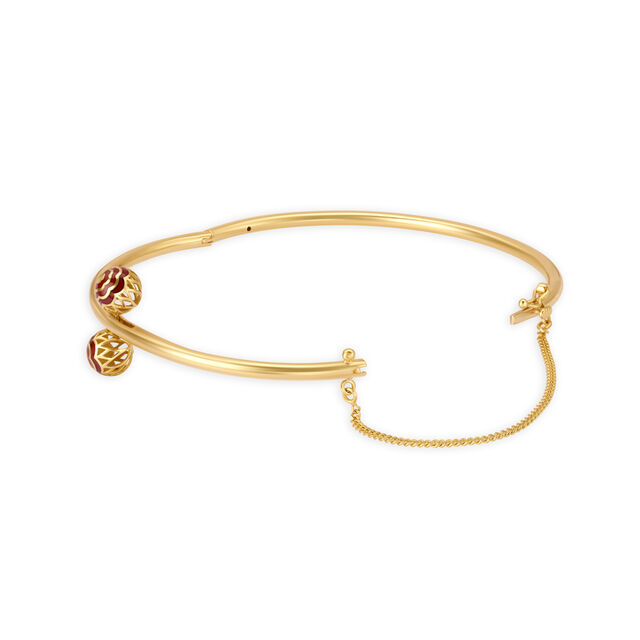 Charming Floral Gold Mesh Bangle,,hi-res image number null