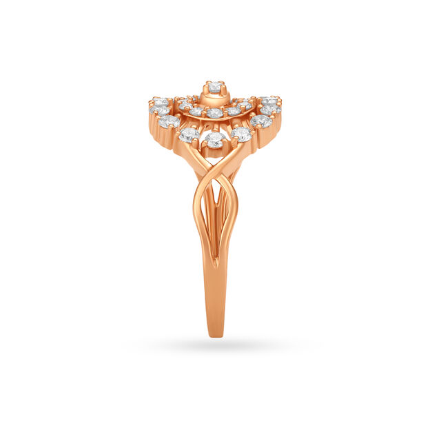 Floral Evil Eye Finger Ring,,hi-res image number null