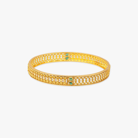 Twin Trellis Gold Bangles