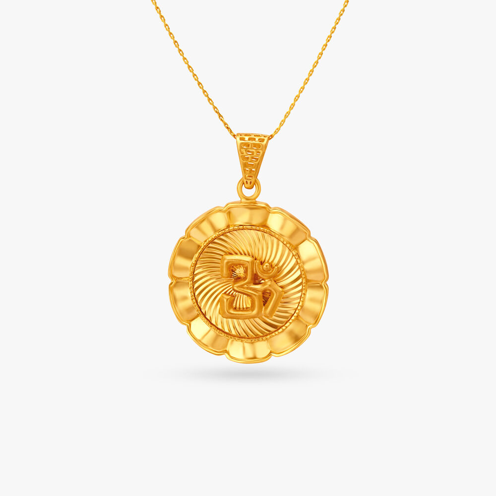 Om pendant gold sale tanishq