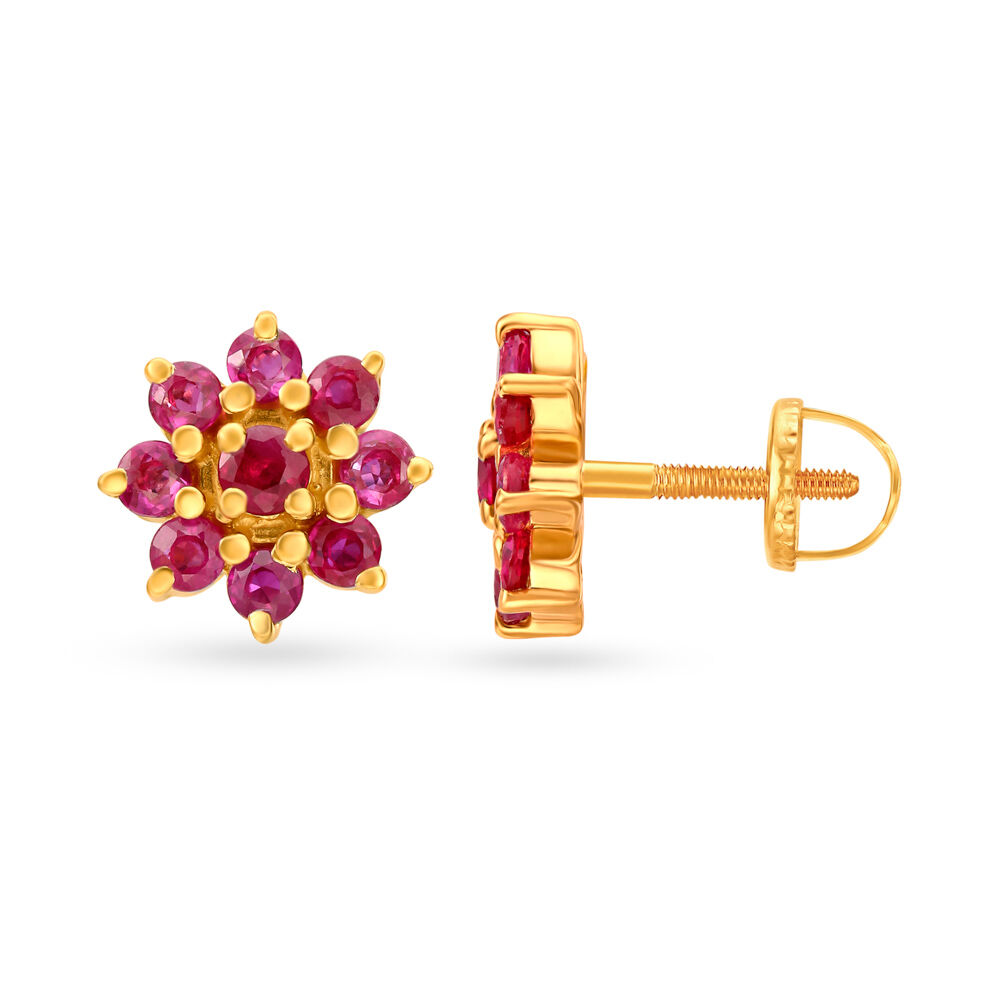 Tanishq 18 carat gold earrings deals