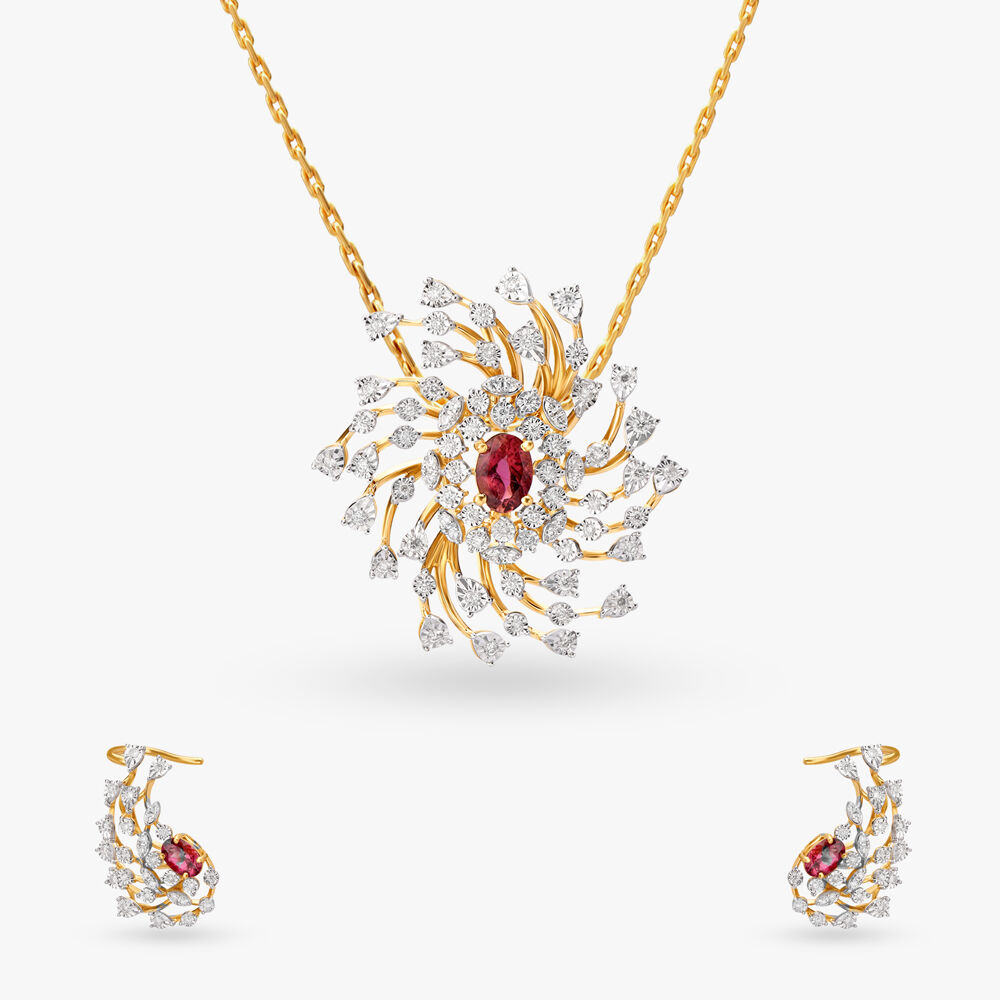 Tanishq diamond pendant designs sale