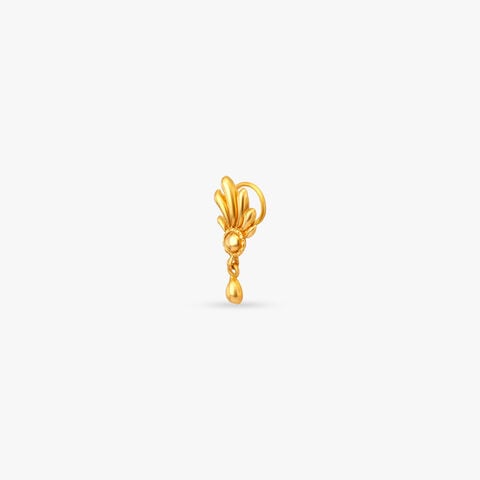 Petal Plume Gold Nose Pin