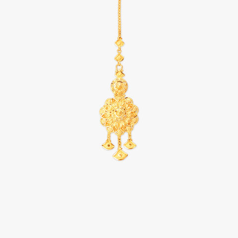 Tranquil Bloom Gold Maang Tikka