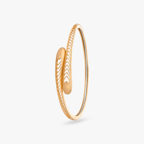 Arrowline Wrap Gold Bangle