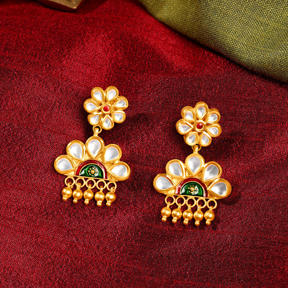 Tanishq kundan new arrivals earrings