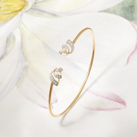 Lotus Bloom Diamond Bangle