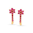 Twinkling 18 Karat Gold And Ruby Stud Earrings,,hi-res image number null