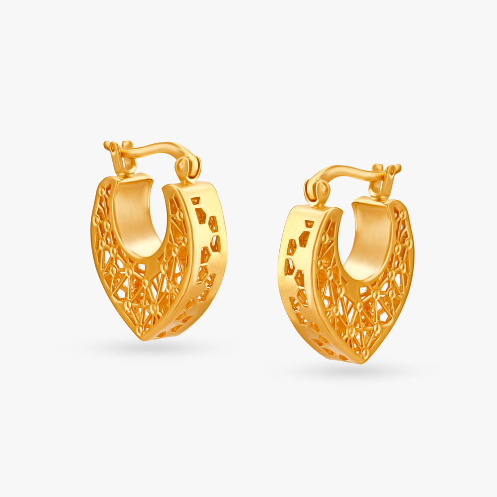 Buy online Gold Brass Hoop Earring from fashion jewellery for Women by  Memoir for ₹329 at 73% off | 2024 Limeroad.com