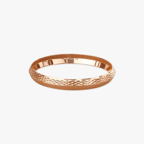Sleek Textured Gold Kada for Men