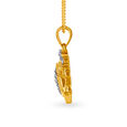 Heavenly 18 Karat Yellow Gold And Diamond Om Pendant,,hi-res image number null
