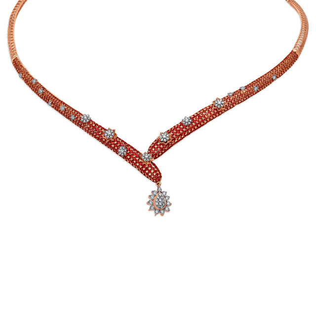Palatial Floral Motif Diamond Necklace,,hi-res image number null
