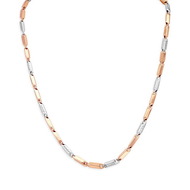 Modish Carved Dual Tone Gold Chain For Men,,hi-res image number null