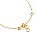 14 KT Yellow White Gold Multi Charm Evil Eye Bracelet,,hi-res image number null