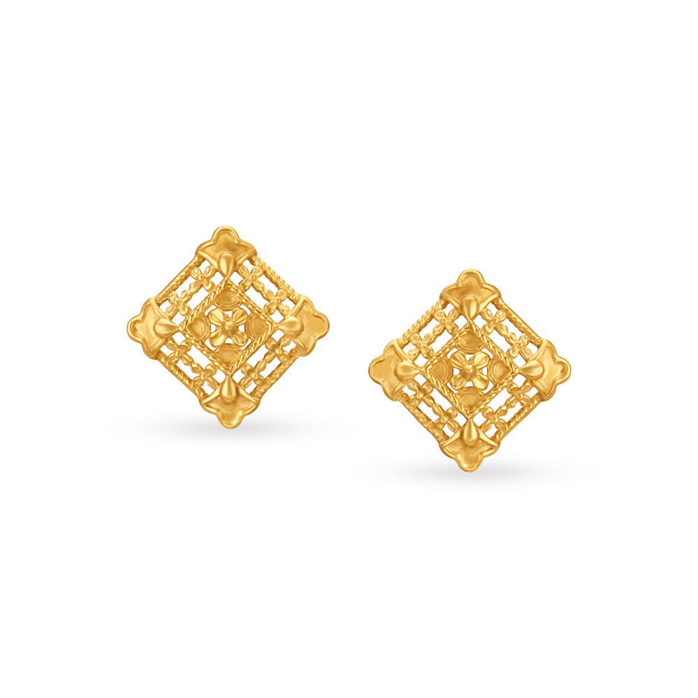 2020 Latest Gold Stud Earrings Design For Ladies|#Light Weight Gold #Stud  Earrings|Gold Tops Desig… | Gold earrings models, Small earrings gold, Gold  earrings studs