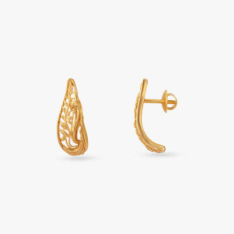 Eternal Swirl Gold Hoop Earrings