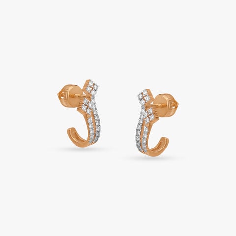 Twin Spark Diamond Stud Earrings