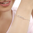 14 KT White Gold Diamond Bracelet,,hi-res image number null