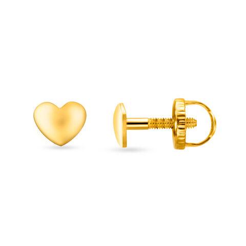 Romantic Heart Pattern Stud Earrings