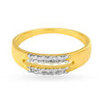 Dual Line Band Style Diamond Finger Ring,,hi-res image number null