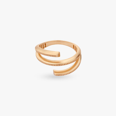 Dual Curve Gold Ring alternate view 1