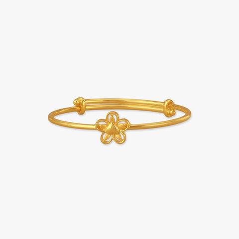 Tiny Bloom Gold Bangle for Kids