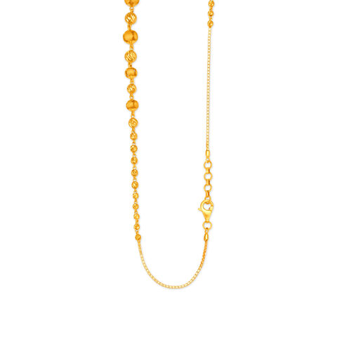 Intricate Work Fancy Bead Gold Chain
