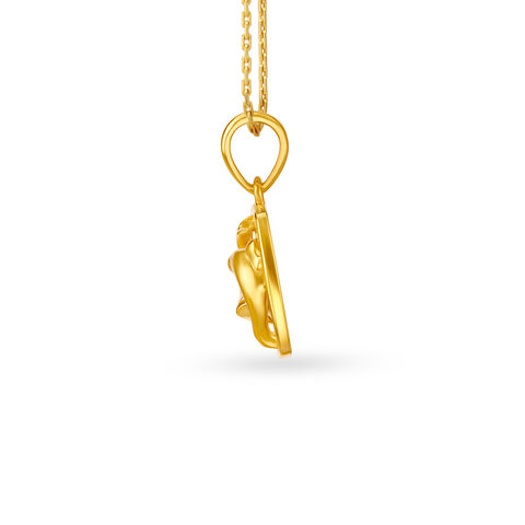 Pisces Symbol Gold Pendant