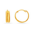 22 KT Yellow Gold Dazzling Bold Hoop Earrings,,hi-res image number null
