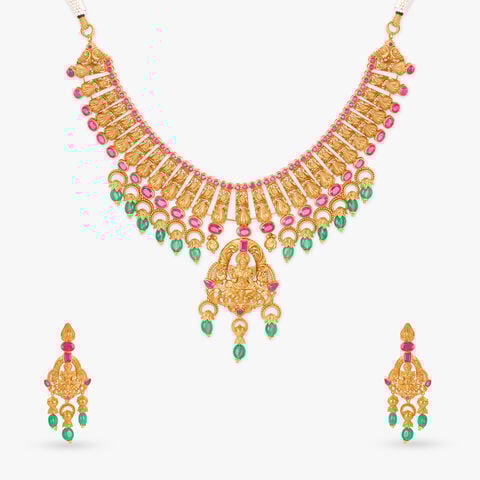 Glistening Gold Necklace Set